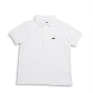 Lacoste Kids pique classic polo, white, size 1 - excellent condition!